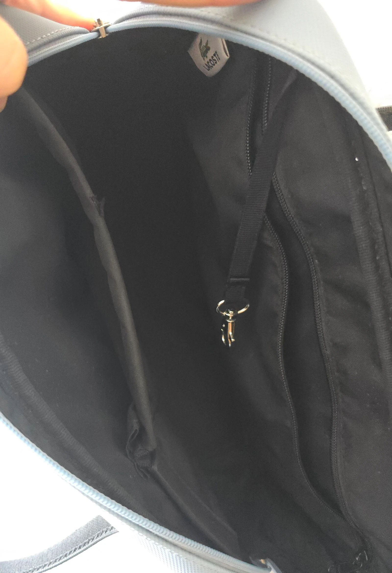 Lacoste Bolsa Azul Claro Feminina Bowling Bag Alça Superior Clássica Designer – photo 9